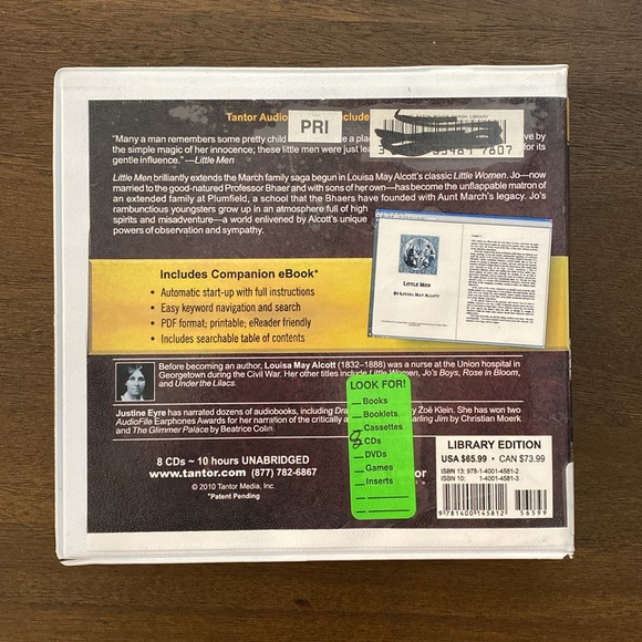 Little Men by Louisa May Alcott Audio Book 8 CDs Library Edition ~10 Hours - Picture 4 of 4